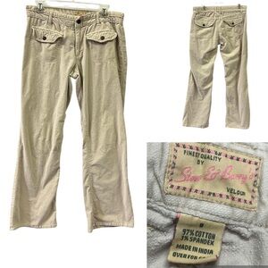 Vintage Steve & Barrys Wide Leg Velour Cotton Spandex 4 Pocket Pants Womens 8